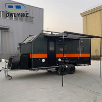 ONLYWE Caravane de luxe tout-terrain pour 2 personnes, conforme aux normes australiennes, avec cuisine pour le camping