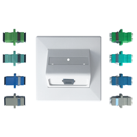 Prise murale FTTH, boîte FTTH d'installation cachée avec Port d'adaptateur LC Duplex simple convexe