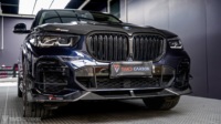 BMW X5 G05 G18 Pre LCI için G05 Pre LCI TAKD Tarzı Gerçek Araç Verilerine Göre Geliştirilmiş Kuru Karbon Fiber Ön Tampon Eteği