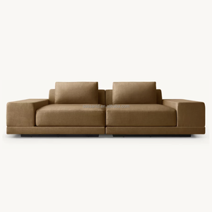 Sofá Cama Sassanid OEM, Nuevo Diseño Italiano Posmoderno de Lujo, Hecho a Mano, en Tela Cortono Color Caramelo Quemado, para Sala de Estar - Product Image 5