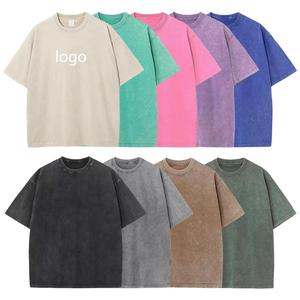 Chất Lượng Cao 100% Cotton Quá Khổ In Kỹ Thuật Số Rửa Axit Nặng Người Đàn Ông Tùy Chỉnh Trống Đá Rửa Cổ Điển T-Shirt - Product Image 5