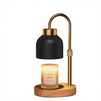 Lampe chauffe-cire pour la maison avec minuterie, luminosité réglable et variateur d'intensité, chauffe-cire noir, cadeau d'anniversaire pour femme, maman, cadeau de pendaison de crémaillère, décoration de la maison