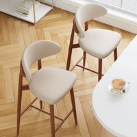 Tabouret de bar en métal, comptoir nordique pivotant, moderne, haut, meubles de maison, chaise haute de cuisine en bois, velours, cuir, tabourets de luxe dorés