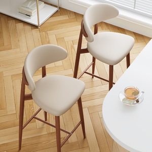 Taburete <span class=keywords><strong>de</strong></span> Bar Metálico Giratorio Nórdico Moderno <span class=keywords><strong>para</strong></span> <span class=keywords><strong>Cocina</strong></span>, Silla Alta <span class=keywords><strong>de</strong></span> Lujo con Tapicería <span class=keywords><strong>de</strong></span> Terciopelo y Cuero, Dorado - Product Image 5
