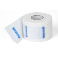 Papier de protection jetable pour le cou du barbier |   Bandes de cou extensibles et imperméables pour salons de coiffure |   Rouleau de papier absorbant auto-adhésif pour barbier WOOD