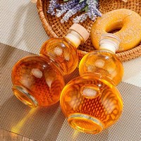 250ml 375ml 500ml Bouteilles en verre en forme de gourde transparente Bouteilles à boire en verre de liqueur avec bouchon pour fruits vin café lait