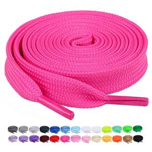 Lacets plats en polyester imprimés sur mesure, lacets de chaussures de sport colorés double face pour baskets, vente en gros - Product Image 1