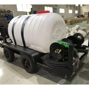 Hot sale Gasoline engine 6.5hp Trailer mounted pressure washer with 1000L water tank from YEJI REDSUN