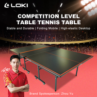 Table de ping-pong Loki de haute qualité, pliable et mobile, 1500 mm, peinture UV, table de tennis de table d'intérieur