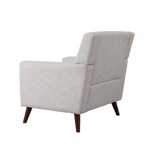 Sillón de Tela de Lino Suave con Cojín Acolchado y Patas de Madera, Silla Moderna para Sala de Estar - Product Image 3