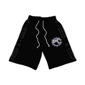 Pantalones Cortos Casuales de Algodón 100% Personalizados para Hombre, Estampado de Camuflaje, Talla Grande, con Cordón Elástico, Lavado Ácido, Bordado con Pedrería, Ecológicos - Product Image 3