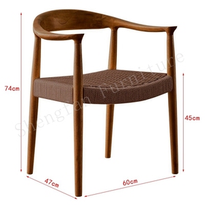 Créateurs célèbres <span class=keywords><strong>HANS</strong></span> J. <span class=keywords><strong>WEGNER</strong></span> <span class=keywords><strong>Chaise</strong></span> en bois massif du président Kennedy de style danois, robuste et durable, couleur noyer La <span class=keywords><strong>chaise</strong></span> ronde - Product Image 4