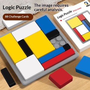 Rompecabezas Lógico, Juego <span class=keywords><strong>de</strong></span> Bloques <span class=keywords><strong>de</strong></span> Construcción para el Desarrollo del Pensamiento Lógico, Bloques Educativos para Niños, Juguete Interactivo para Padres e Hijos - Product Image 4