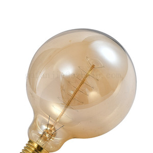 <span class=keywords><strong>Ampoule</strong></span> Edison E27 40W 60W G125 en verre doré décoratif de style vintage, <span class=keywords><strong>ampoule</strong></span> Edison <span class=keywords><strong>125mm</strong></span> 220V pour café, boutique, bureau et salon - Product Image 5