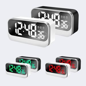 LED Mirror Digital Alarm <b>Clock</b> Kids Multi-Functional Night Light Silent Quartz Seconds Display Modern Desk <b>Table</b> Electronic - Product Image 2