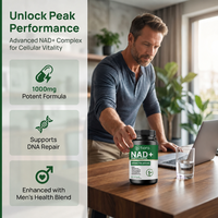 Capsules de Coenzyme NAD Personnalisées en Gros sous Marque Privée – Composés Naturels de NAD pour un Nutriment Cellulaire Quotidien Équilibré