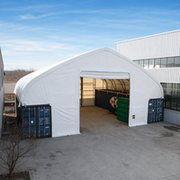 Tente Conteneur Robuste à Double Structure en Treillis 50x40x15ft avec Porte à Treuil Mécanique, Abri Portable pour Entrepôt, Fabricant