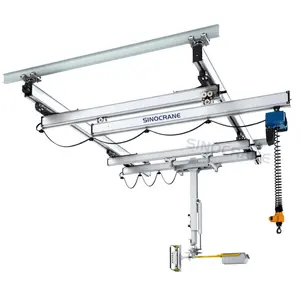 Kbk trên không cần cẩu 1ton monorail hoist đường sắt cần cẩu hệ thống rộng rãi sử dụng nhiệm vụ ánh sáng trên không cần cẩu 2ton