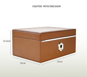 Boîte d'<span class=keywords><strong>assurance</strong></span> pour bijoux 2026 Nouvelle boîte de sécurité en cuir à empreinte digitale - Petite boîte de rangement de luxe pour bijoux avec serrure à empreinte digitale pour la maison/chambre/ordinateur de bureau - Product Image 3