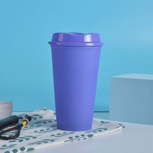 Vaso Personalizado Ecológico que Cambia de Color, 16 oz, Taza de Viaje para Café Frío o Caliente, Reutilizable, de Plástico, con Logotipo Personalizado - Product Image 4