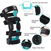 Rodillera de doble soporte ACL/PCL ajustable para alivio de la osteoartritis y rotura de menisco postoperatoria - Unisex