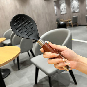 316L Stainless Steel Rosewood Rice Spoon 2 Pc Set Non Stick Serving Spoon For Rice Noodles - Product Image 4