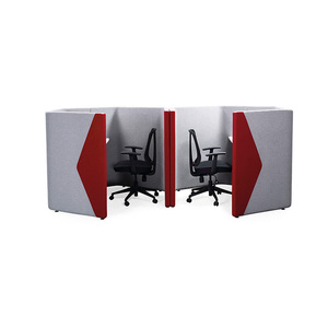 现代织物高背六角形隔音私人聊天小空间沙发 - Product Image 1