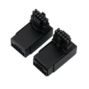 Disipador de calor de Metal ATX3.0 Tarjeta gráfica de 12 + 4 pines 5,0 600W Conector de giro macho a hembra 90 grados <span class=keywords><strong>4090Ti</strong></span> 12VHPWR Adaptador de extensión - Product Image 4