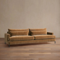 Canapé-lit 3 places en velours antique contemporain, mobilier de luxe léger pour la maison avec revêtement haute performance, ensembles de salon