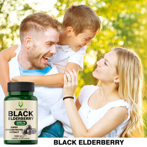 Capsules personnalisées OEM ODM de baies de sureau noires 2000mg produits de santé de soutien immunitaire Supplément de baies de sureau noires Sambucus - Product Image 6