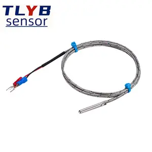 Sonda rígida tipo k 4*30mm de aço inoxidável, sensor de temperatura para termopar/cabeça/haste