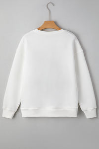 Cara-amante all'ingrosso bianco fattoria zucche fresche ricamate grafica festa del ringraziamento <span class=keywords><strong>felpa</strong></span> da donna - Product Image 4