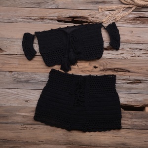 Bikini au crochet personnalisé sexy pour femme, maillot de bain fait main au crochet ajouré, ensemble deux pièces, maillot de bain fitness, vêtements de plage pour femme - Product Image 6