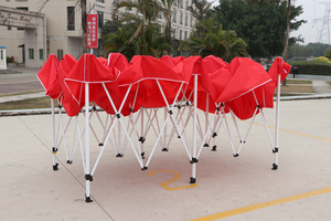 Lều Gấp Triển Lãm Thương Mại Chống Nước Gia Cố Khung Thép Trắng 10X10 Có Tường - Product Image 3