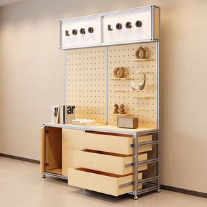 Stand <span class=keywords><strong>d</strong></span>'exposition en aluminium robuste personnalisé Libei, avec étagères et présentoirs - Product Image 1