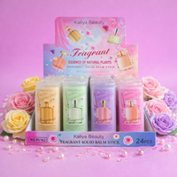 Kaliya Beauty 24Pcs Balsem Padat Wangi Lip Gloss Tahan Lama Portabel Esens Bunga Parfum Padat untuk Wanita