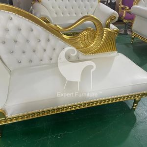 <span class=keywords><strong>Prix</strong></span> usine Doux Antique Royal De Luxe Trône De Mariage Canapé Chaises Pour La Mariée Et Le Marié <span class=keywords><strong>Blanc</strong></span> Trône Canapé - Product Image 4