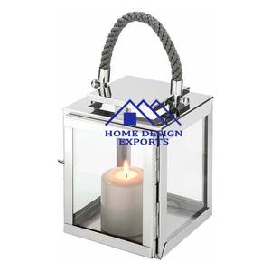 Lanterne à bougie polie en acier inoxydable de haute qualité pour la décoration intérieure et extérieure 2024 nouveau Design lanterne à bougie moderne - Product Image 6