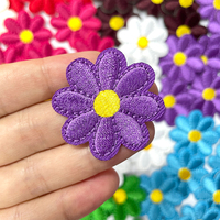 Patch brodé fleur 3D, badge floral Morandi, applique pétale dégradé thermocollante pour robe de mariée, sac, accessoires de vêtements DIY