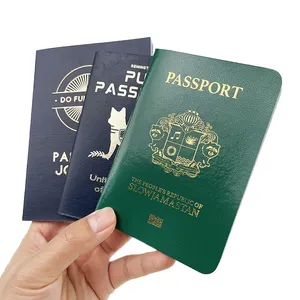 थोक अनुकूलित लोगो लक्जरी चमड़ा/कागज/पीयू पासपोर्ट धारक नोटबुक पुस्तक पुस्तिका पासपोर्ट