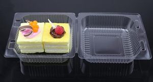 Wholesale 9" Custom Durable <b>Clear</b> PET Square Transparent Plastic Bakery & Bread Packaging <b>Container</b> with Lid - Product Image 2