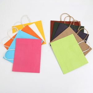 Custom Logo Reusable Eco Friendly Shopping Bags Recyclable High Quality Kraft Paper Tote Bags - Product Image 2