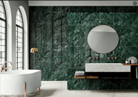Pierre frittée de luxe verte, texture Book Match, résistante au feu, de qualité alimentaire, pour piscine, escalier extérieur et applications de salle à manger