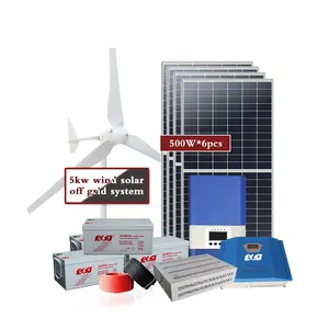 Esg tuabin gió Kit 1kw 2kw 3KW 5KW màu xanh lá cây năng lượng hệ thống điện gió nhỏ năng lượng mặt trời hệ thống