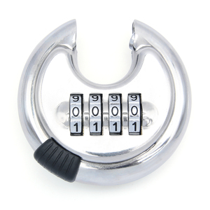 卸売耐久性のある磨かれたステンレス鋼ラウンドコンビネーションロックリセット可能耐候性キーレスパスワードディスクハンギングロック - Product Image 4