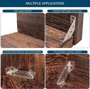 Recién llegado, soporte triangular de acero inoxidable, conectores de muebles, soportes angulares <span class=keywords><strong>para</strong></span> estante de madera, soporte de mesa de gabinete - Product Image 5