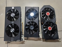 GPU Gaming Desktop RX 580 8GB DDR5 Bekas dengan Pendingin Kipas-Harga Bagus