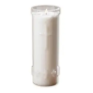 High Quality For Church Or Prayer In Stock Wholesale Flameless 12 Inch Glass Religious Candles