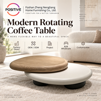 Table basse rotative en forme de galet, design irrégulier, style Wabi Sabi, mobilier de salon moderne de luxe, OEM ODM, vente en gros