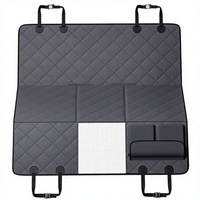 Housse de siège arrière pour chien en tissu Oxford imperméable et écologique, avec fond rigide, type hamac, facile à installer, toutes saisons, pour appuie-tête de porte